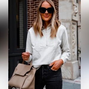 Everlane 100% Organic Cotton Half Zipper Pullover Size L